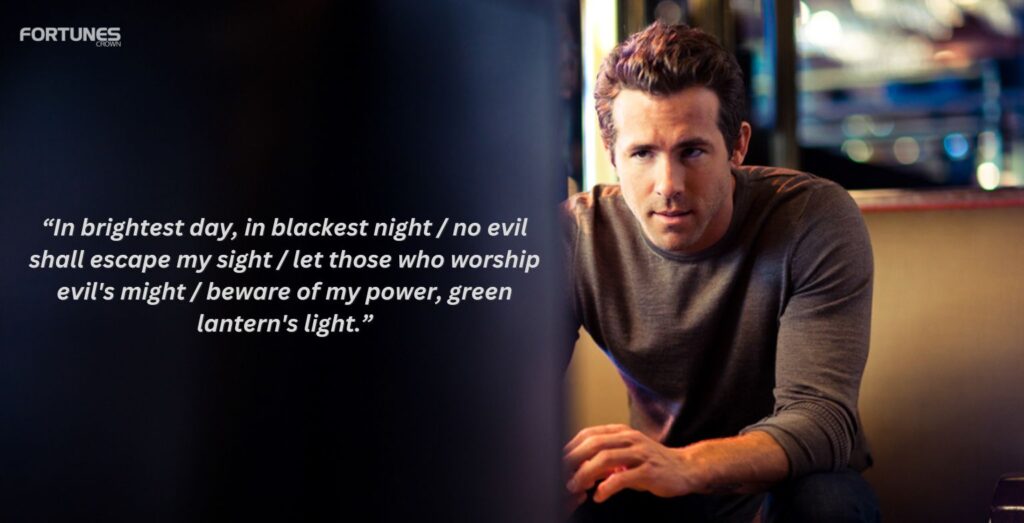 Ryan Reynolds green lantern quotes